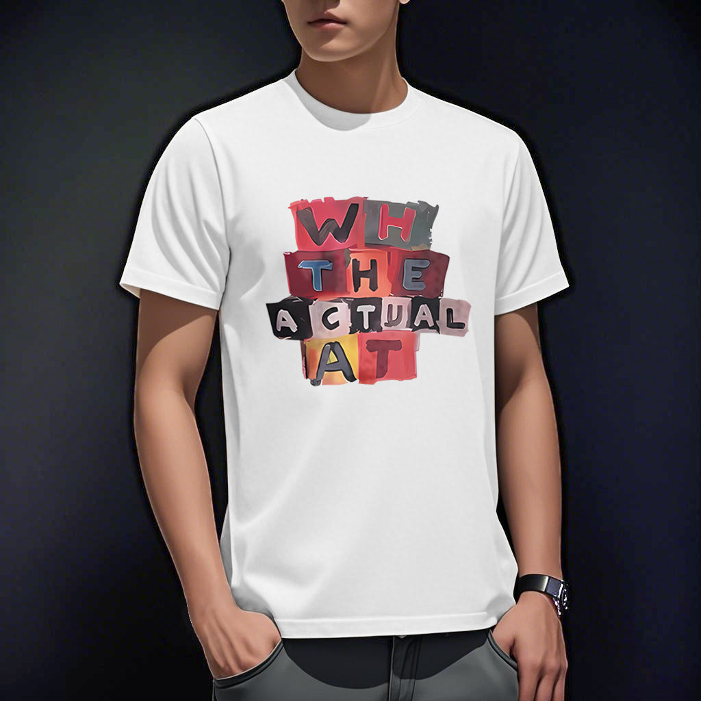 Summer Ice Silk Thin Round Neck Short-Sleeved T-Shirt for Men 2026 New Printed Pullover T-Shirt Trendy Slim Fit Men's Clothing