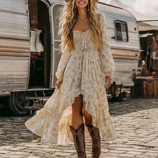 LN1146 in stock 2024 Spring and Summer New Cross-border Women's Fashion Elegant Printed Neck Backless Straight Pants Two-piece Set