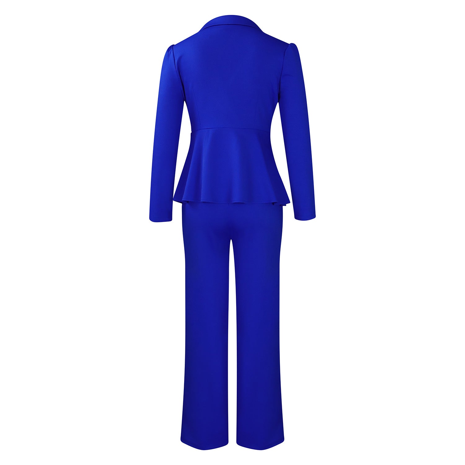 D549 European and American Clothing Winter New Fashion Elegant Elegant Ol Ruffle Top Wide Leg Pants Fashionable African Suit