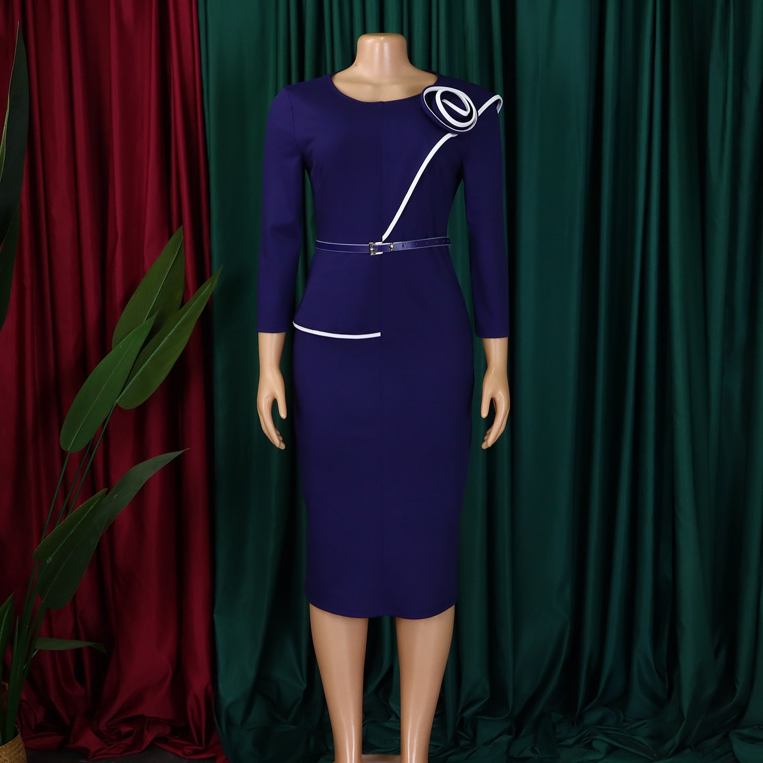 D551 Foreign Trade Women's Wear 2024 Spring New Fashion Elegant OL Tongle Pencil Skirt Hip African dress