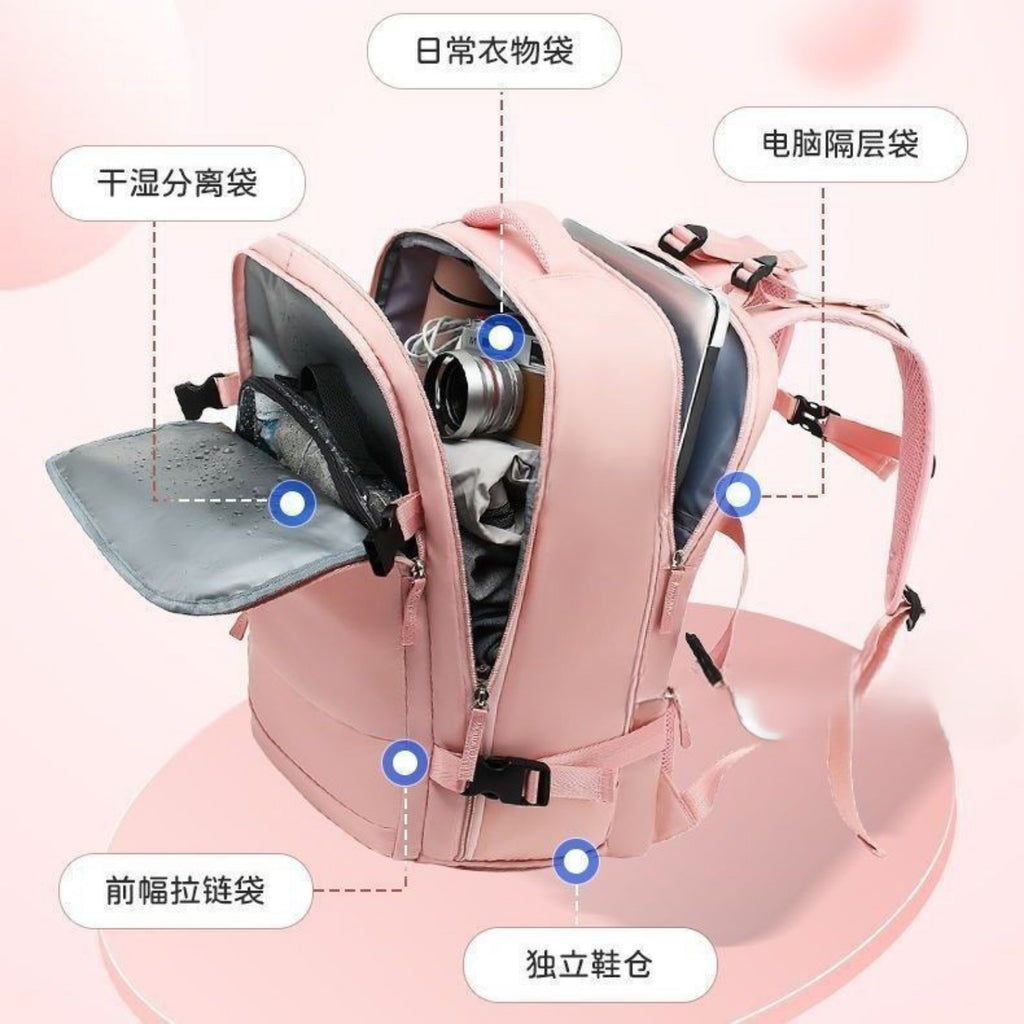 New Large Capacity Short-distance Travel Backpack Multi-function Casual Backpack Laptop Backpack Travel Bag Wash Bag