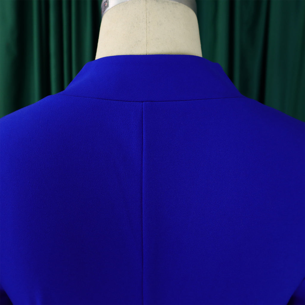 D563 Foreign Trade Cross-border Women's Clothing Summer New Short-sleeved V-neck Pleated High Waist Fashion Elegant Waist African dress