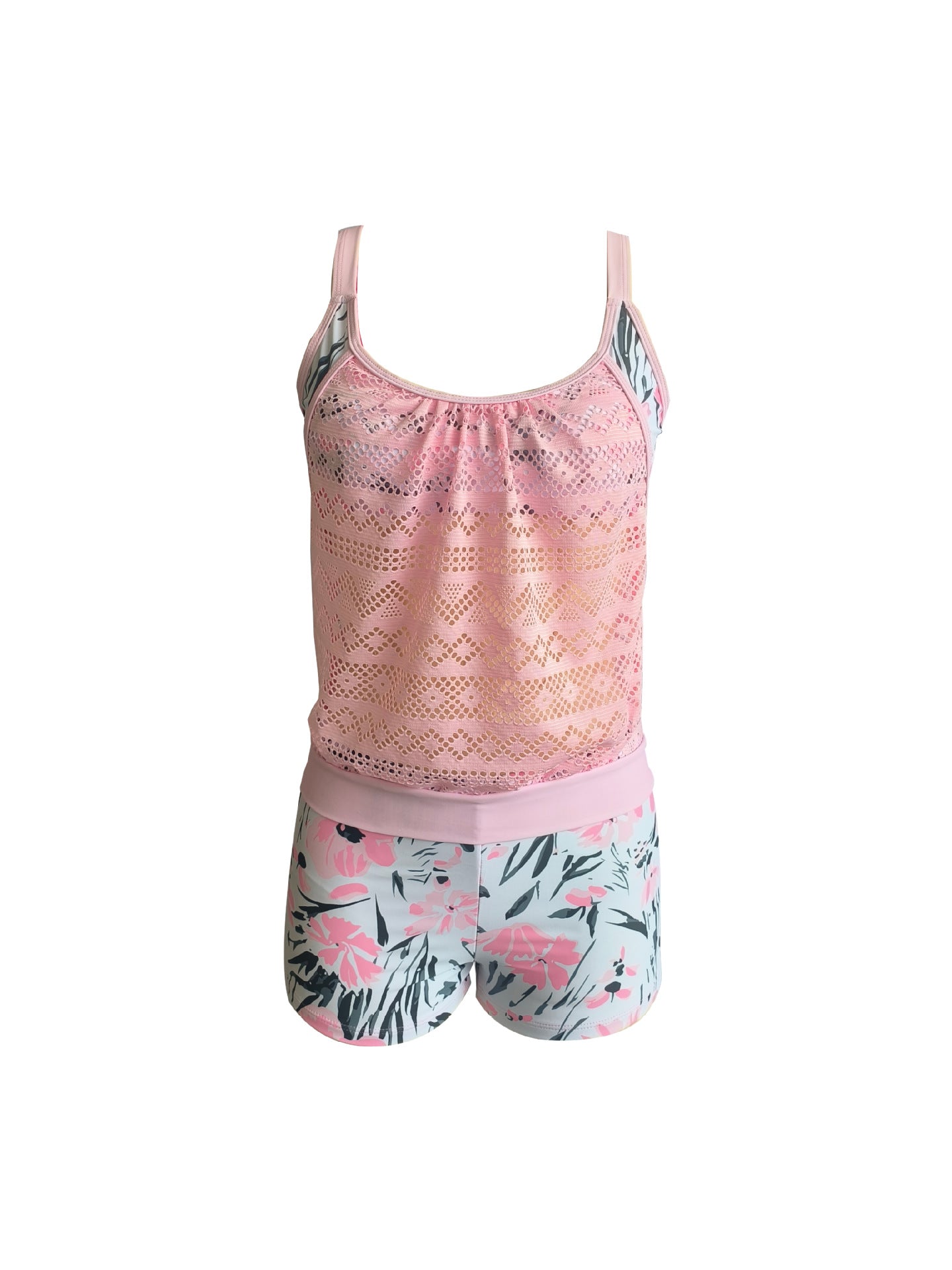 2023 new foreign trade cross-border swimsuit plus size hollow conservative tankini Amazon AliExpress split swimsuit women