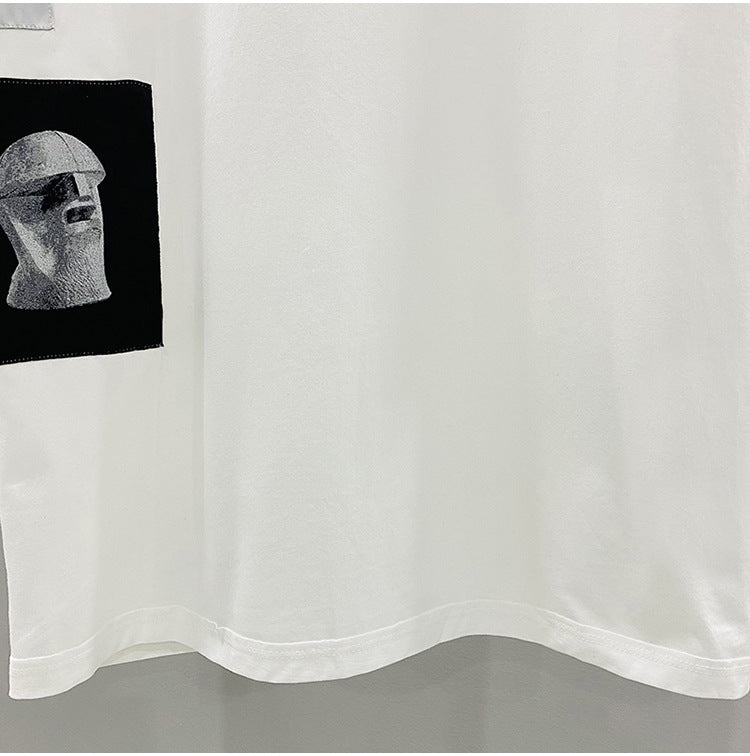 New Men's T-Shirt 2026 Spring/Summer Classic Alien Patch High-Quality Version Slim-Fit Short-Sleeve T-Shirt Summer Fashion