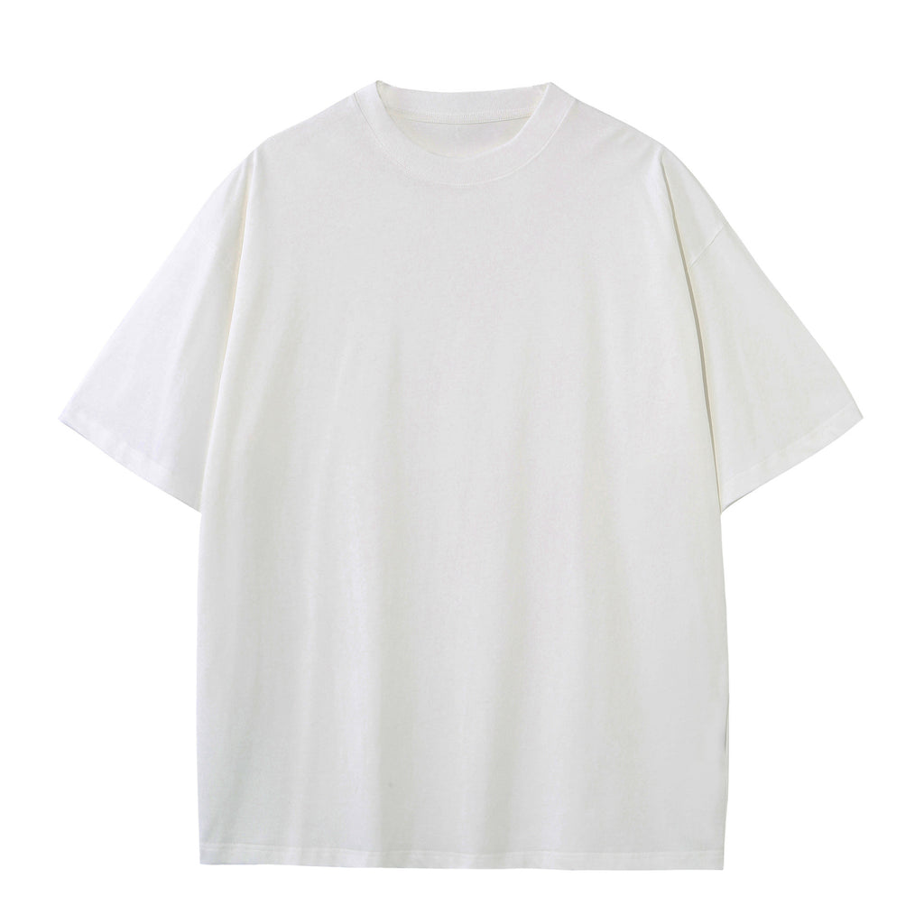 20 combed double yarn cotton 230g heavy cotton round neck short sleeve blank shirt T-shirt support printing LOGO