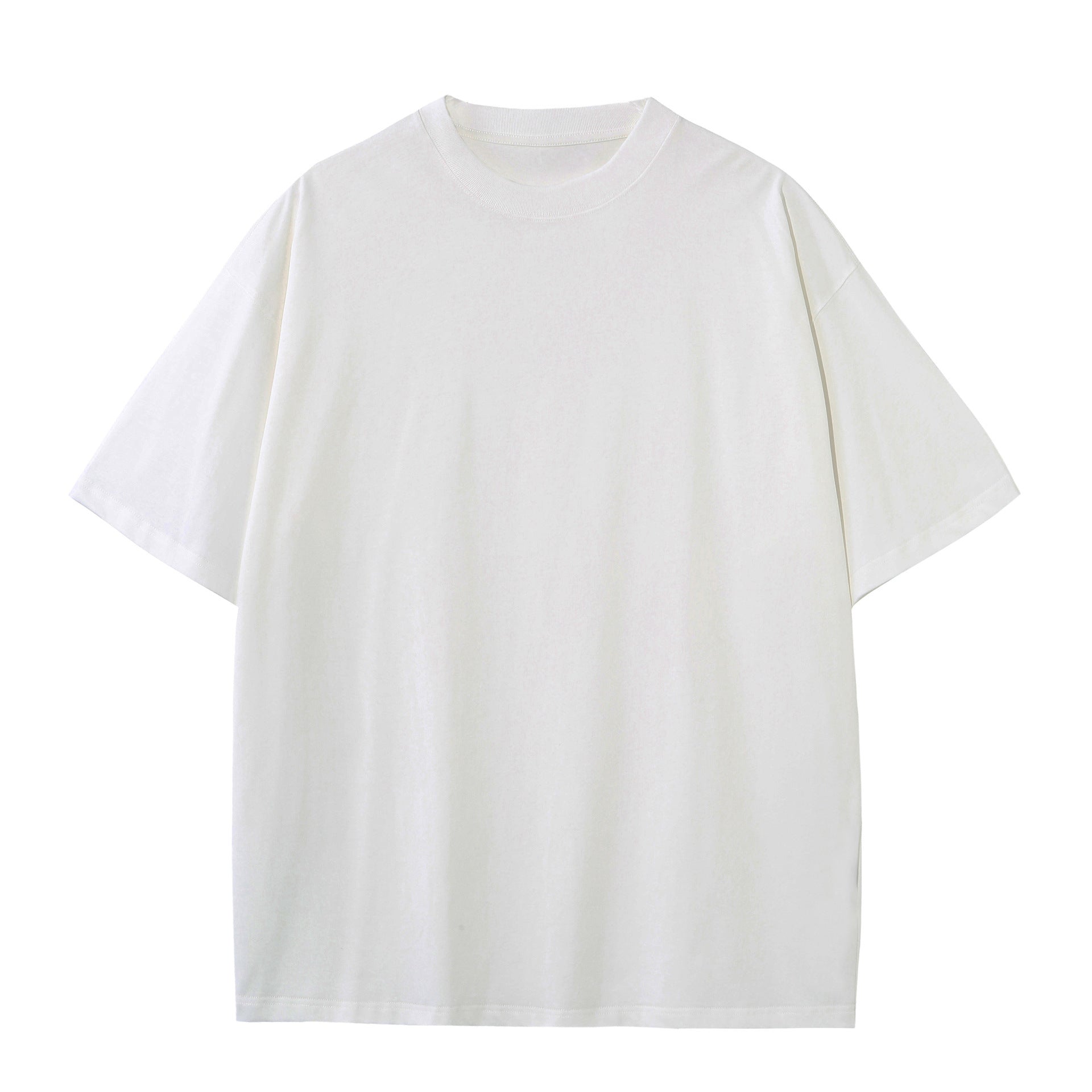 20 combed double yarn cotton 230g heavy cotton round neck short sleeve blank shirt T-shirt support printing LOGO