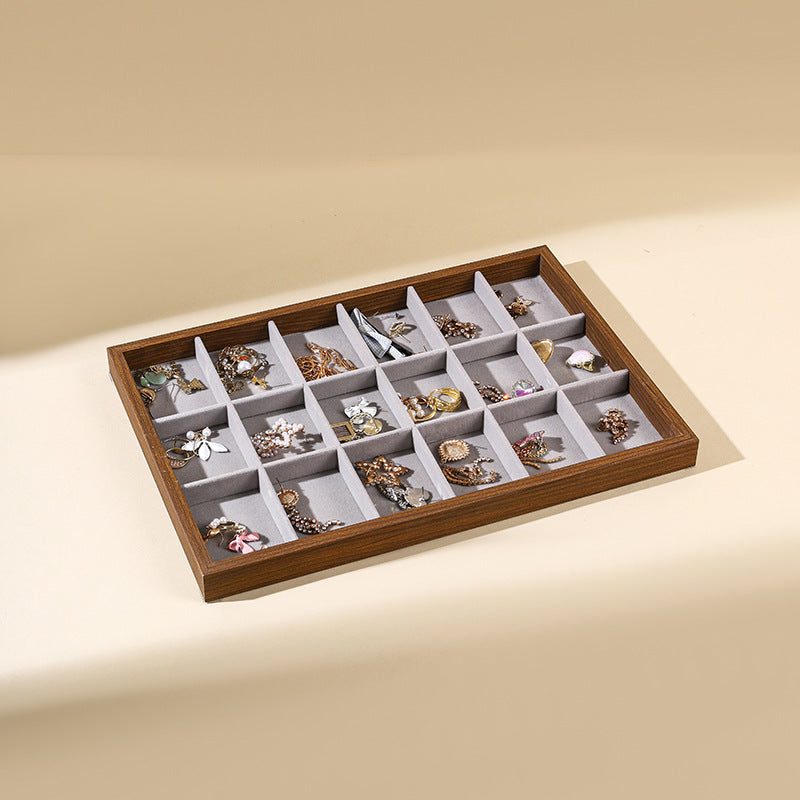 Jewelry Storage Box High-grade Exquisite Large Capacity Earrings Earrings Necklace Dressing Table Watch Jewelry Jewelry Display Stand