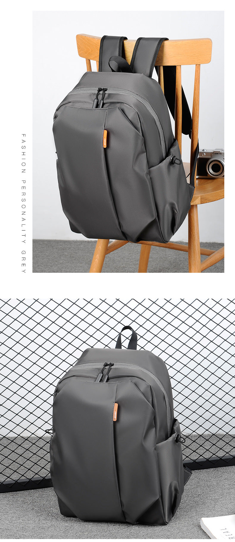 Casual Men's Backpack Cross-border Simple All-match 14-inch Backpack Uab Charging Holes Student Book Backpack