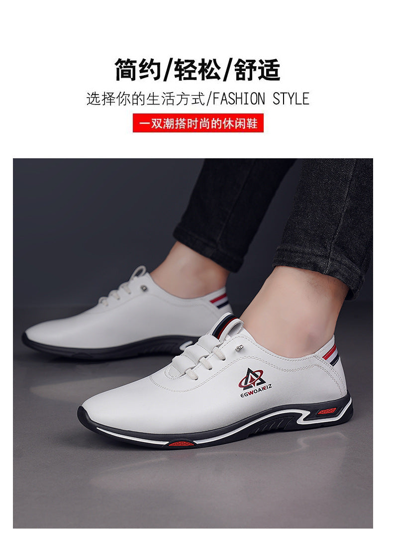 Men's Shoes All-match Casual Shoes 2025 New Hot Style Board Shoes Men's White Shoes Slip-on Lightweight Non-slip Soft Sole
