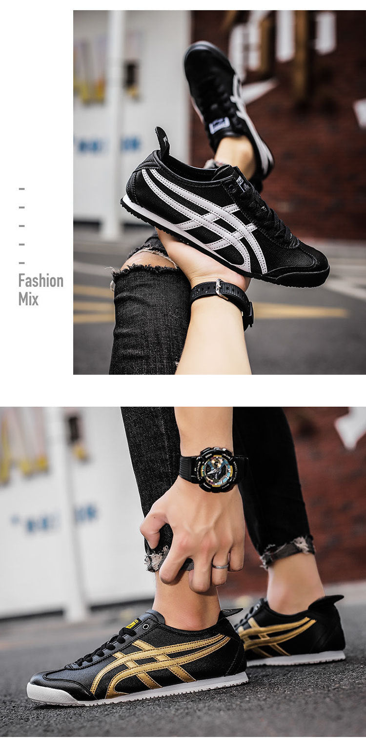 Couple's New Spring First-Layer Cowhide Forrest Gump Shoes, Fashionable and Breathable Sports and Leisure Sneakers, Comfortable White Shoes