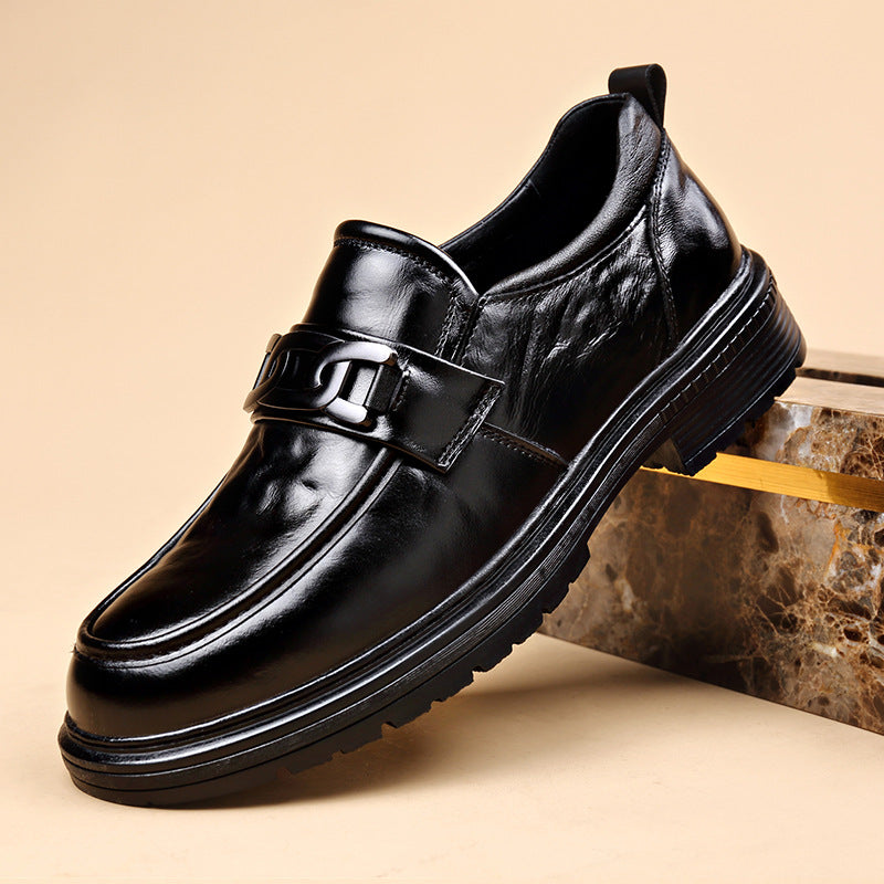 The first layer of cowhide new formal low-top leather shoes men's autumn leather shoes breathable new business casual men's shoes tide