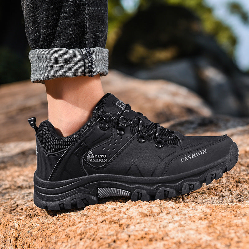 2024 cross-border all-match new high-top hiking shoes cross-country hiking cotton men's outdoor shoes extra large size sneaker