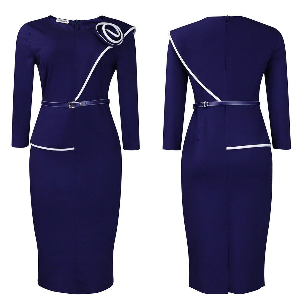 D551 Foreign Trade Women's Wear 2024 Spring New Fashion Elegant OL Tongle Pencil Skirt Hip African dress