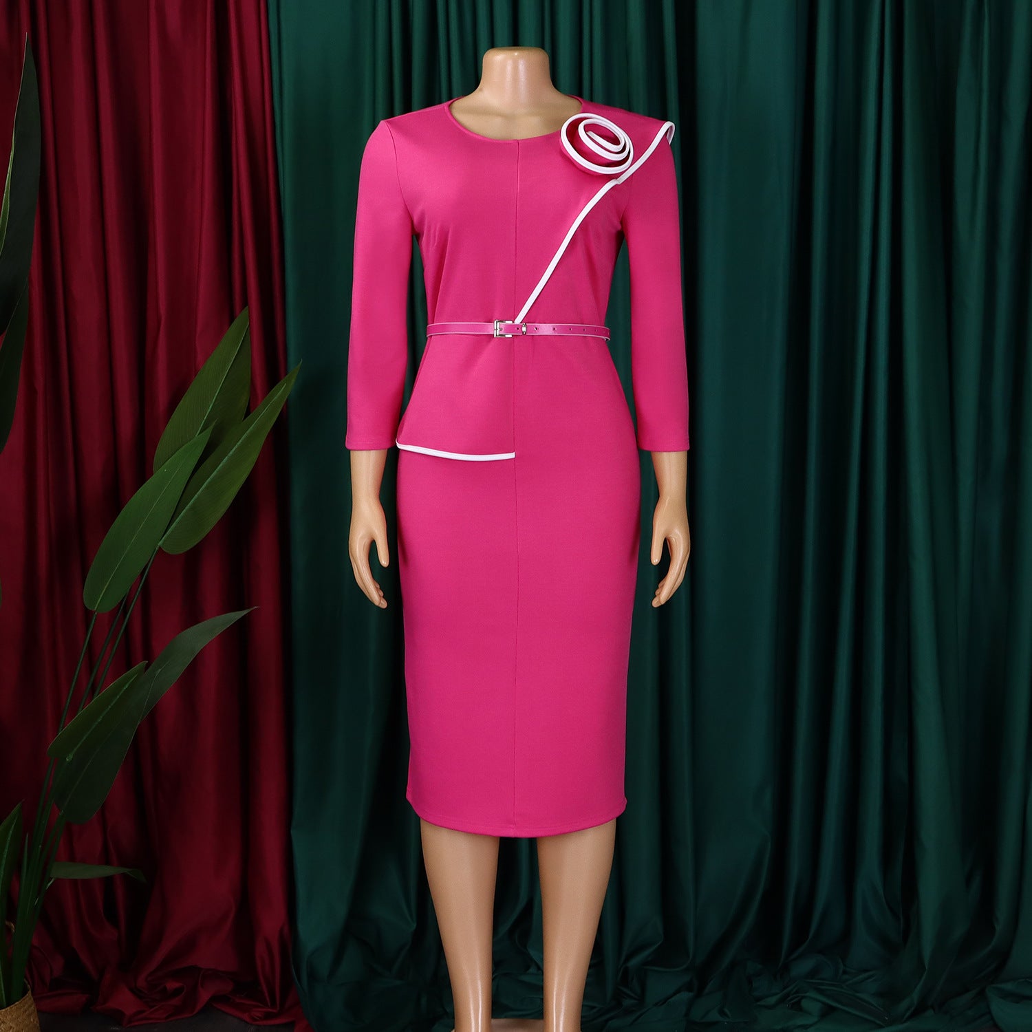 D551 Foreign Trade Women's Wear 2024 Spring New Fashion Elegant OL Tongle Pencil Skirt Hip African dress