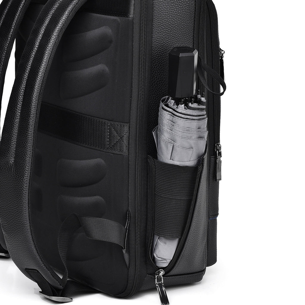 Men's Backpack Simple Cross-Border New Business Pu Water-Repellent Laptop Bag Large Capacity Backpack