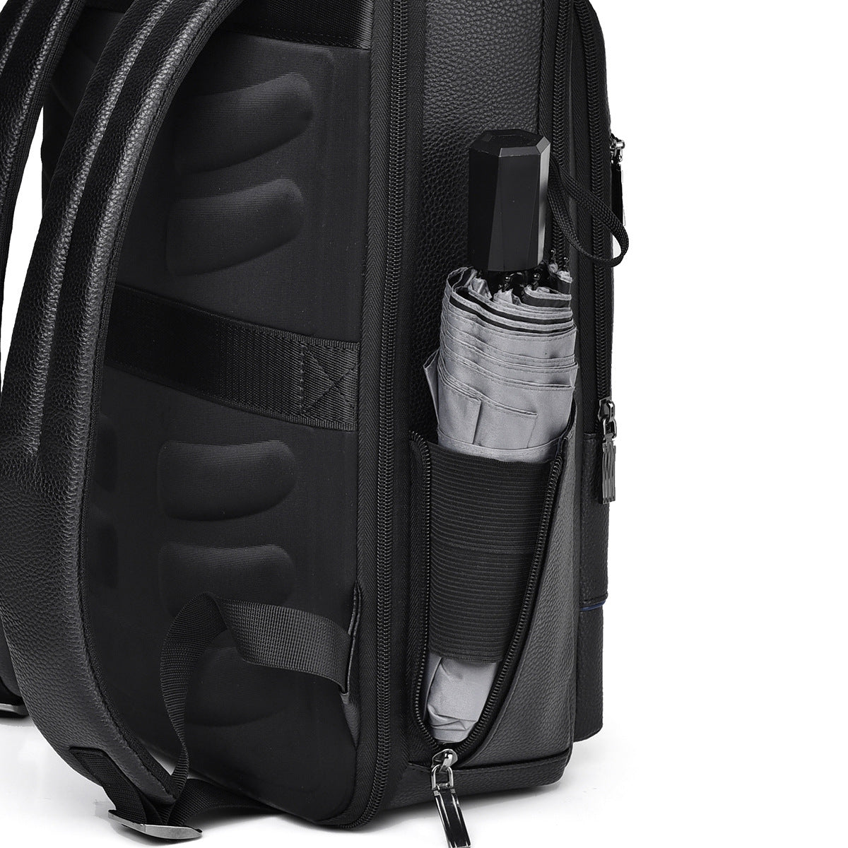 Men's Backpack Simple Cross-Border New Business Pu Water-Repellent Laptop Bag Large Capacity Backpack