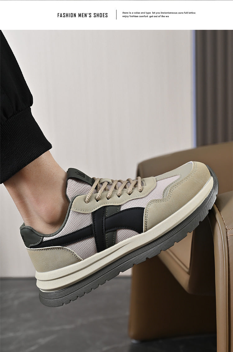 sneaker Men's 2025 Spring New Mesh Breathable Casual Shoes Men's Soft Bottom Breathable Campus Style All-match Forrest Gump Shoes