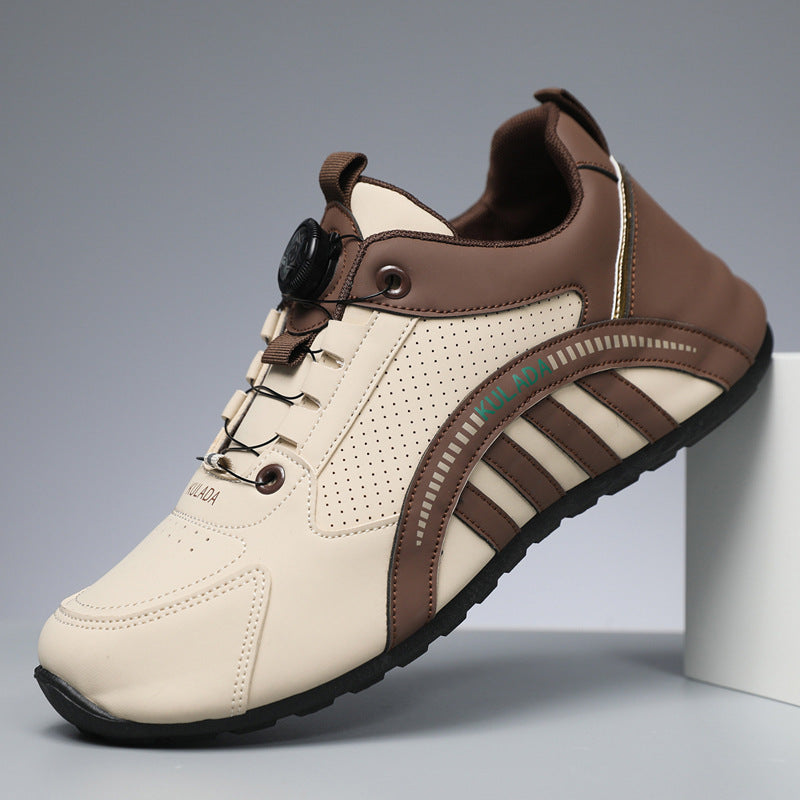 Men's Shoes High-End 2025 New Shoes Men's Breathable Men's Running Shoes Versatile Rotating Button Sports Shoes Men's