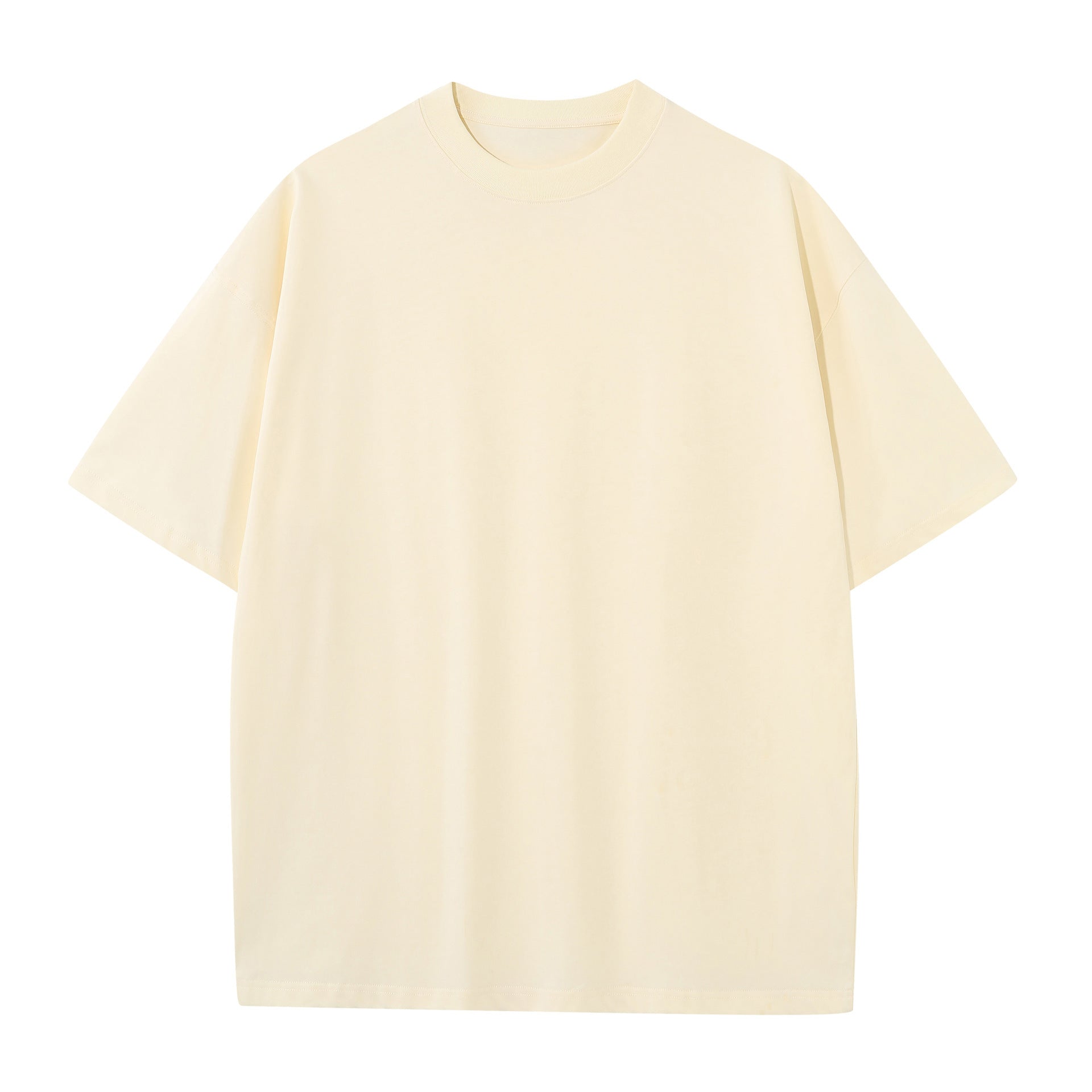 20 combed double yarn cotton 230g heavy cotton round neck short sleeve blank shirt T-shirt support printing LOGO