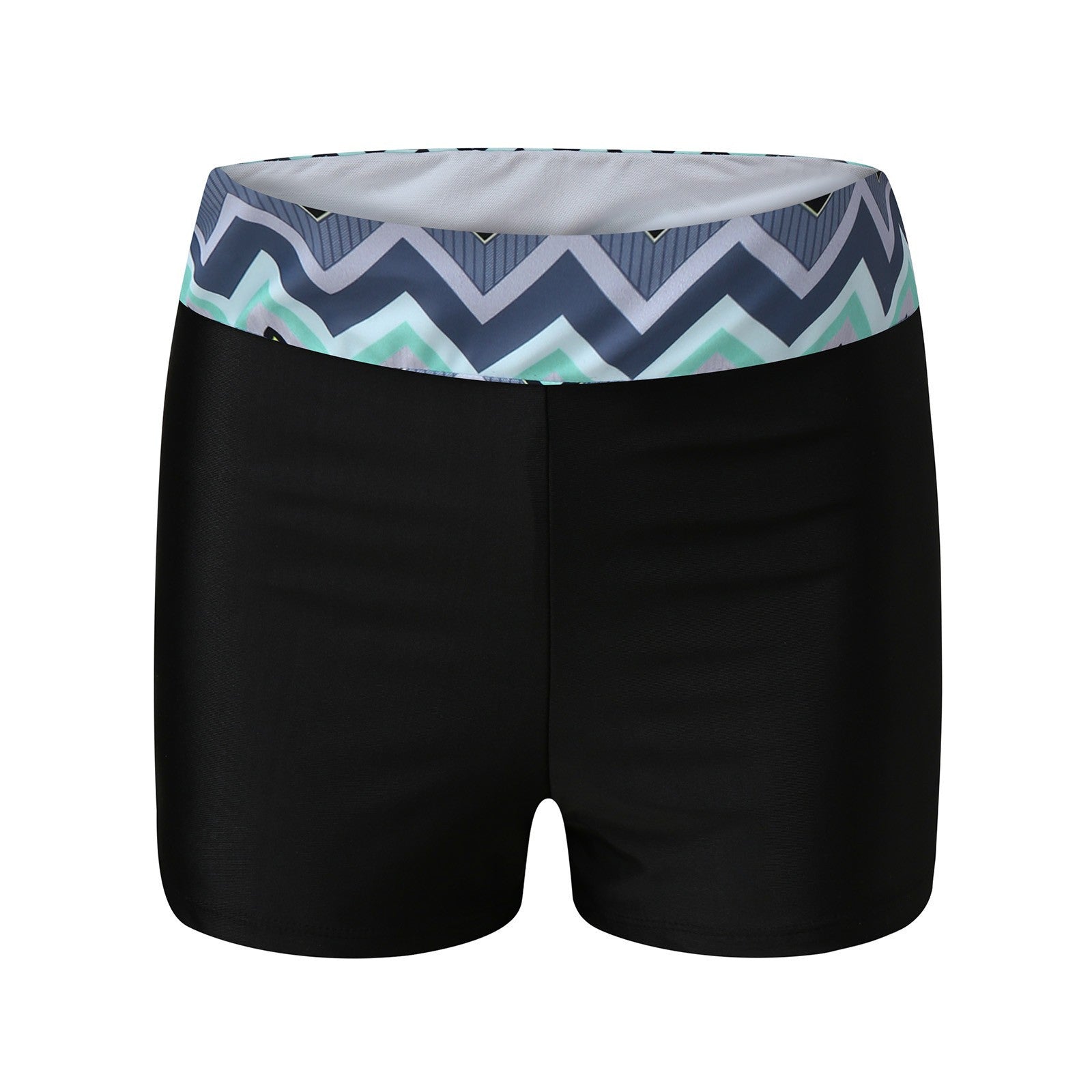 Cross-border 2024 European and American Foreign trade new double shoulder strap flat chest Amazon tankini high waist boxers split swimsuit