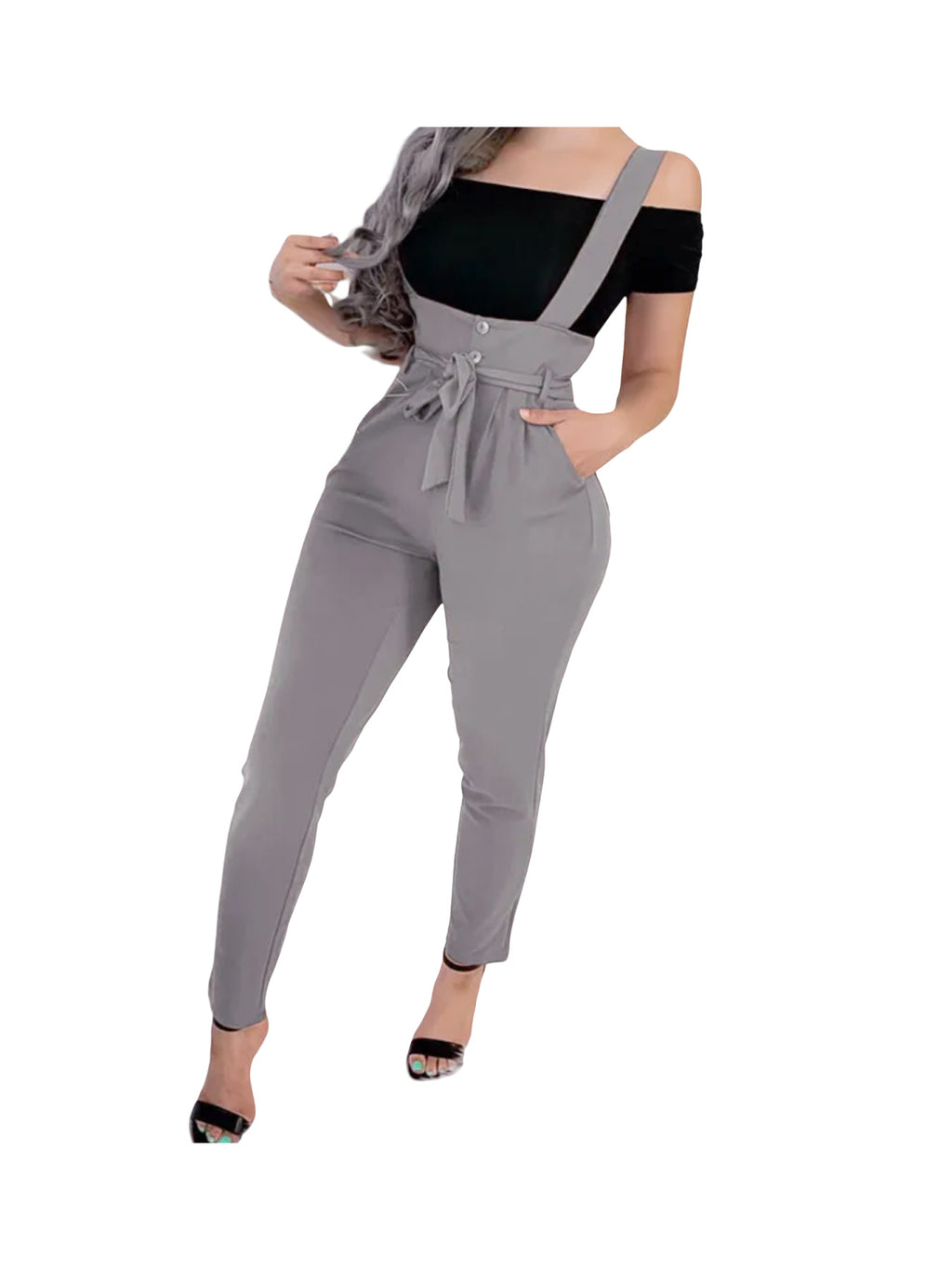 2025 Spring and Summer Amazon Ebay Aliexpress Wish European and American Elegant Ladies Belt Fashion Overalls