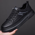 Autumn 2024 White Shoes Bean Shoes Men's Casual Driving Shoes Soft Sole Fashion Leg All-match Sports Leather Sneakers
