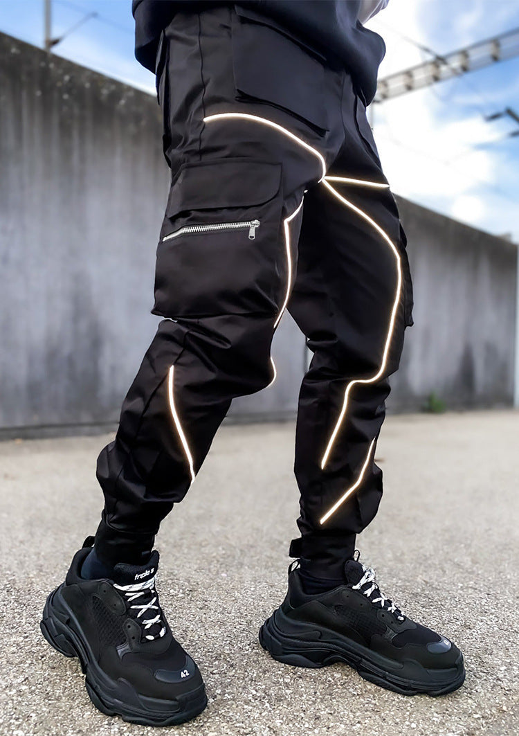 European and American Cross-border Personality Trendy Brand Loose Multi-pocket Casual Work Pants Men's Summer Cotton Men's Trousers for Foreign Trade