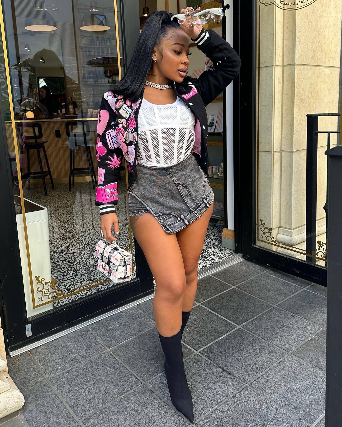 F207 European and American Clothing Cross-Border Jeans Women's Low-Waist Splicing Slim Stretch Asymmetrical Trendy Denim Shorts