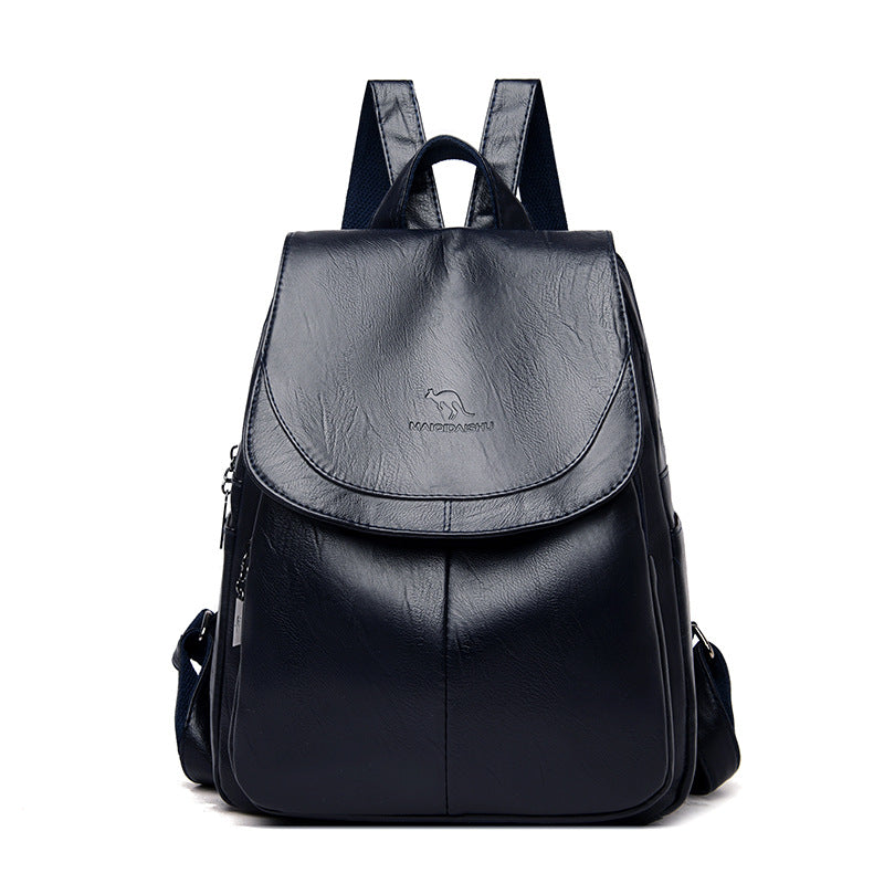 Backpack Women 2024 New Autumn Fashion Soft Leather Bag Casual Backpack Large Capacity Travel Student Women's Backpack