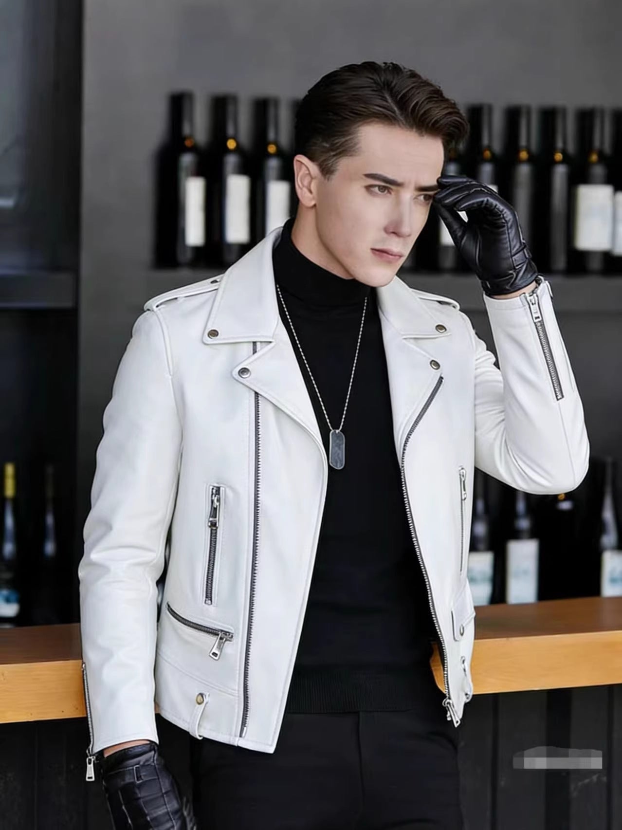 Leather-Jackets Men-Clothing