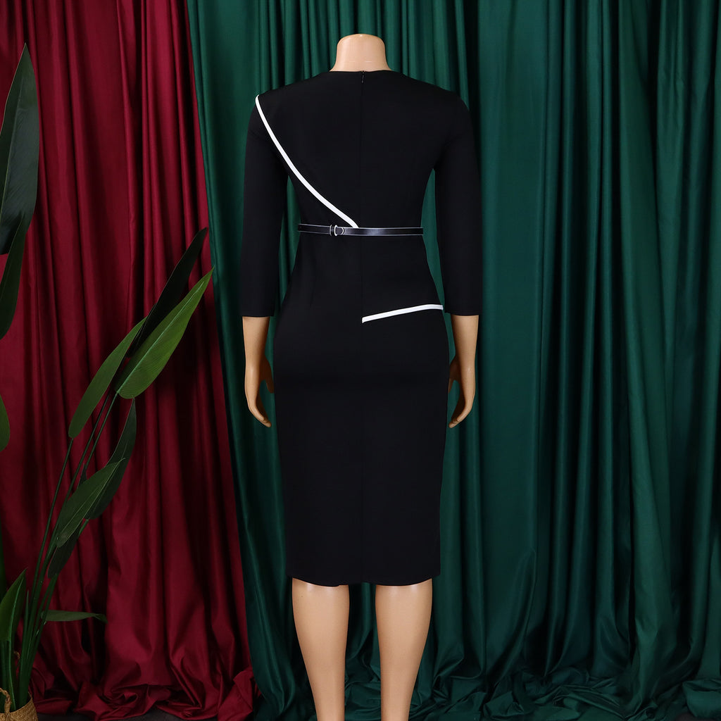 D551 Foreign Trade Women's Wear 2024 Spring New Fashion Elegant OL Tongle Pencil Skirt Hip African dress