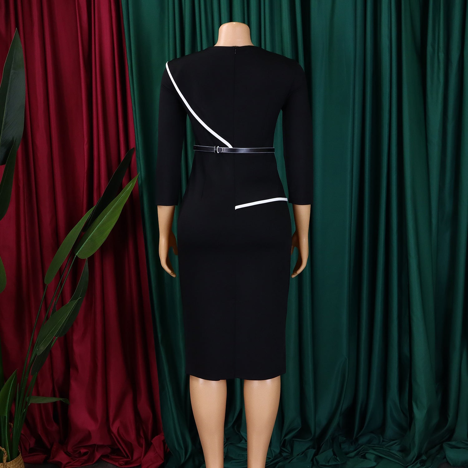 D551 Foreign Trade Women's Wear 2024 Spring New Fashion Elegant OL Tongle Pencil Skirt Hip African dress