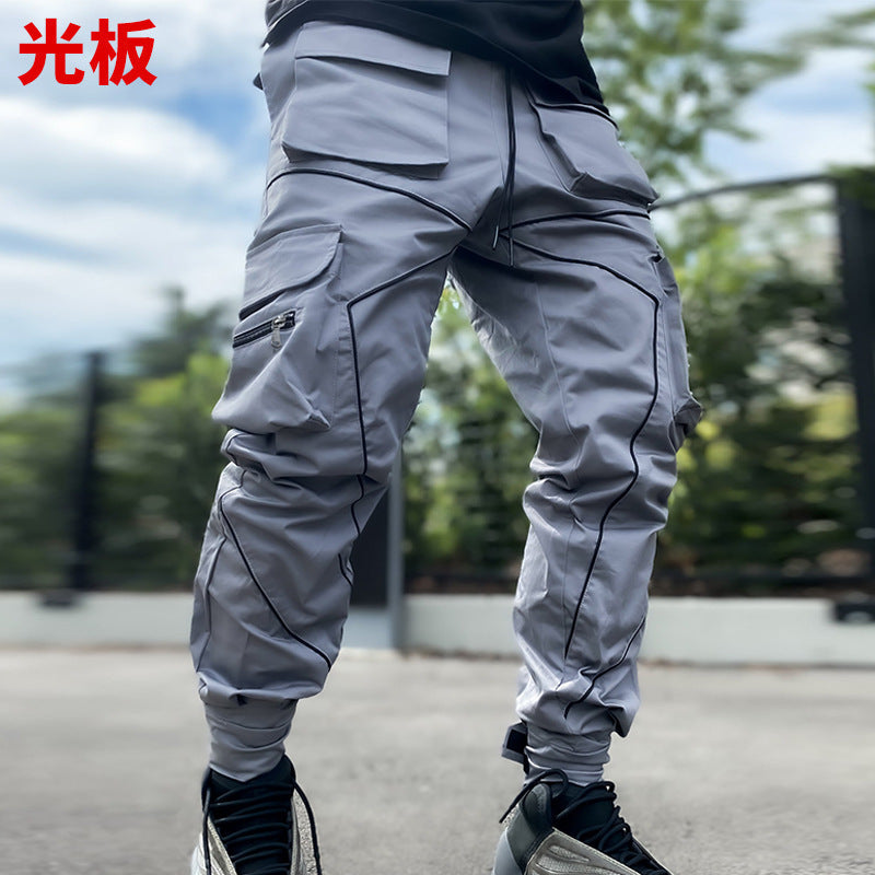 European and American Cross-border Personality Trendy Brand Loose Multi-pocket Casual Work Pants Men's Summer Cotton Men's Trousers for Foreign Trade