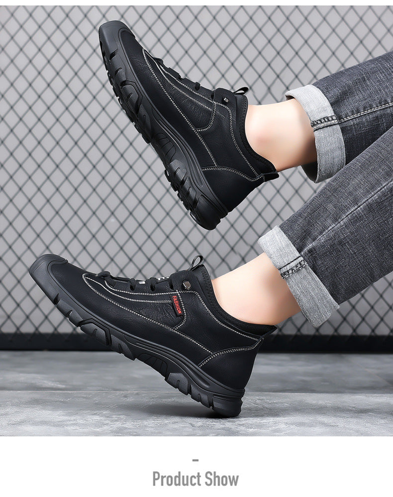 2023 autumn and winter new men's shoes fashion outdoor casual shoes hiking shoes simple trend work shoes a generation of hair