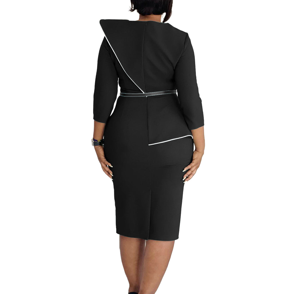 D551 Foreign Trade Women's Wear 2024 Spring New Fashion Elegant OL Tongle Pencil Skirt Hip African dress