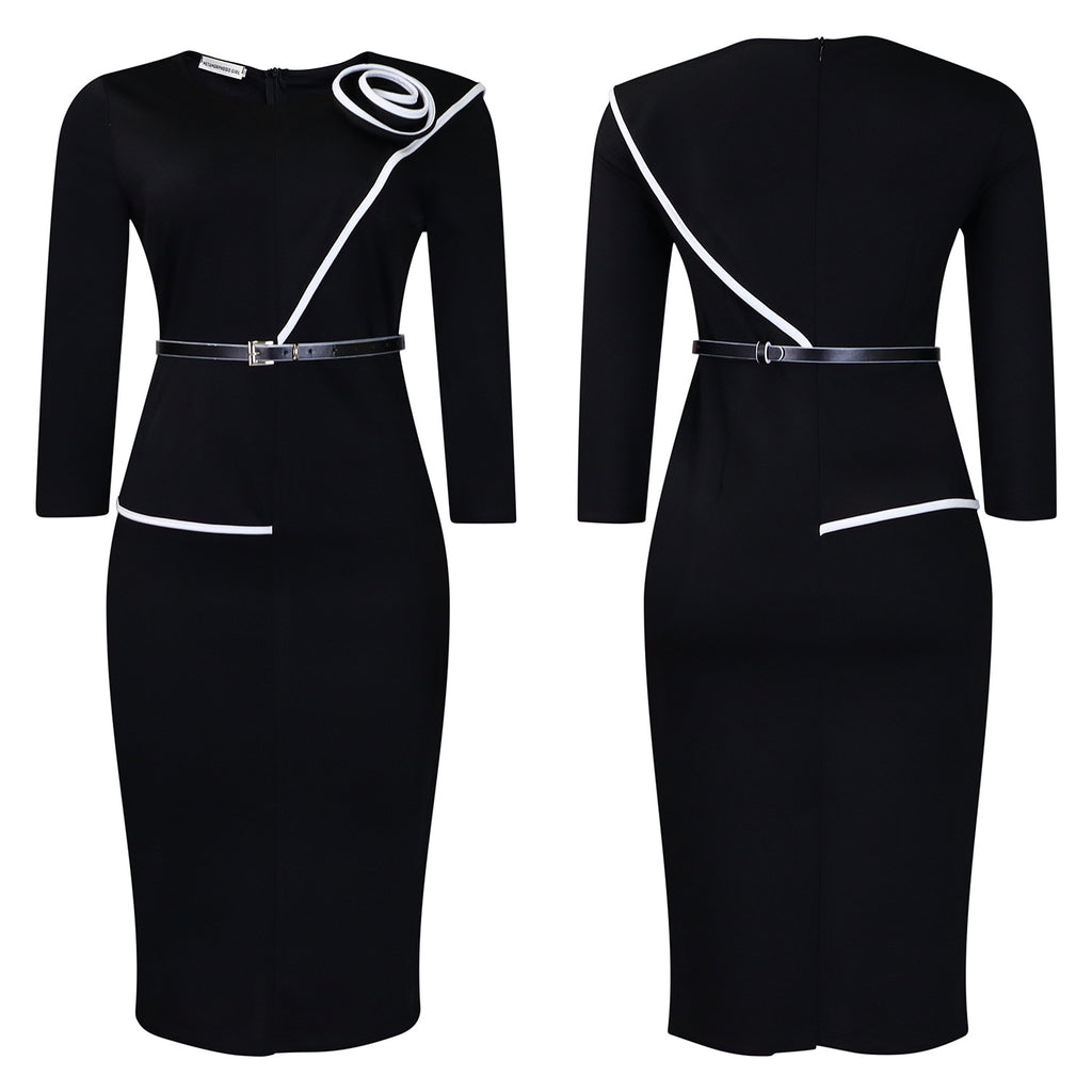 D551 Foreign Trade Women's Wear 2024 Spring New Fashion Elegant OL Tongle Pencil Skirt Hip African dress
