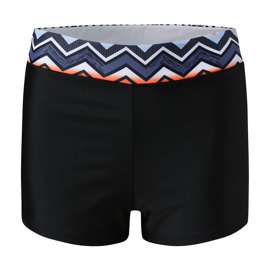 Cross-border 2024 European and American Foreign trade new double shoulder strap flat chest Amazon tankini high waist boxers split swimsuit