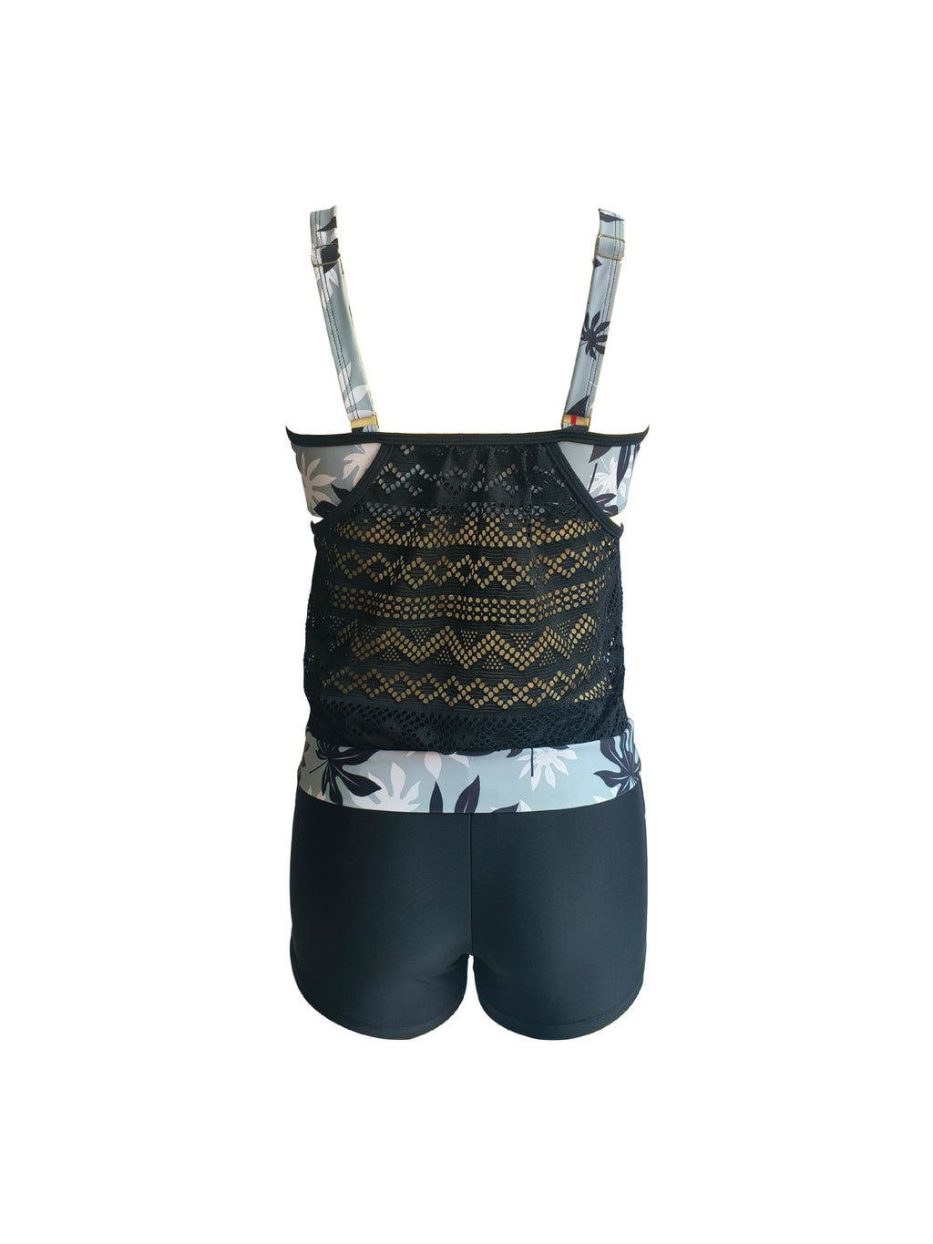 2023 new foreign trade cross-border swimsuit plus size hollow conservative tankini Amazon AliExpress split swimsuit women