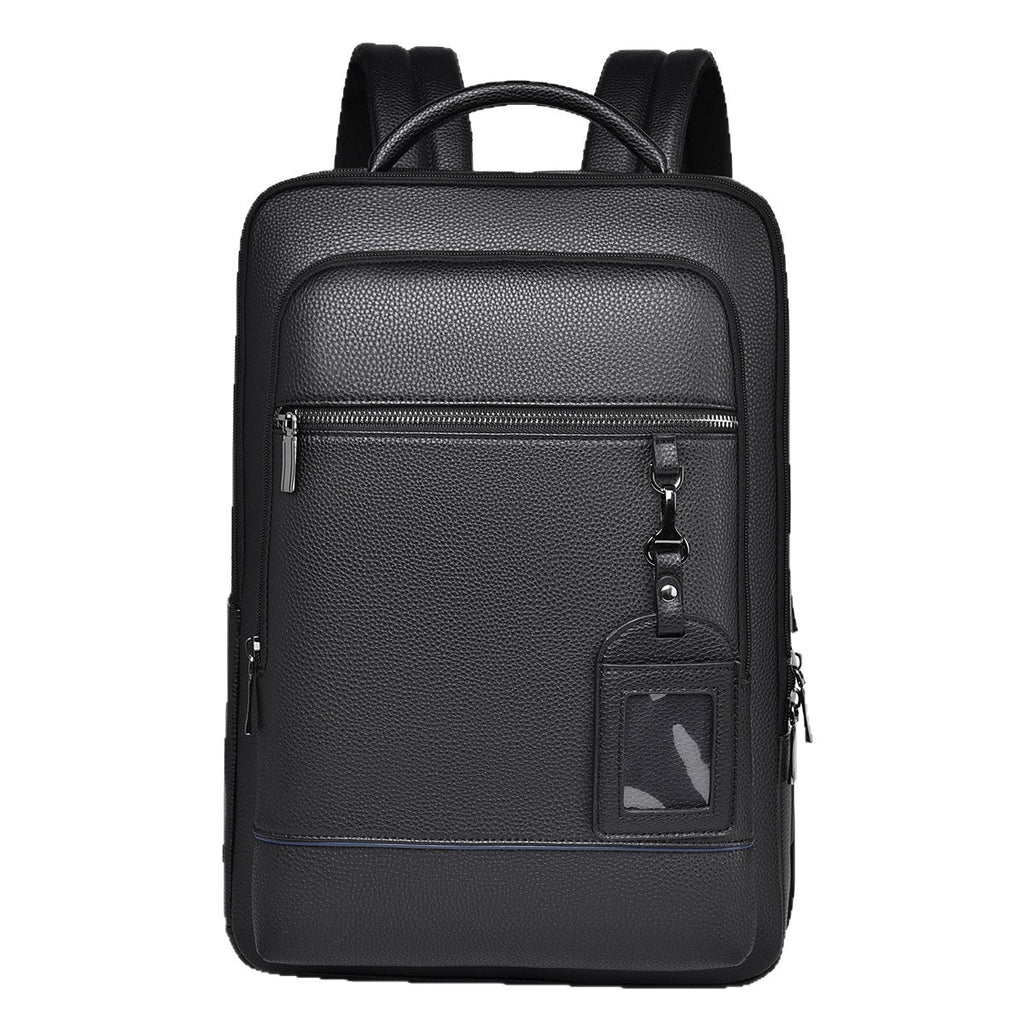 Men's Backpack Simple Cross-Border New Business Pu Water-Repellent Laptop Bag Large Capacity Backpack