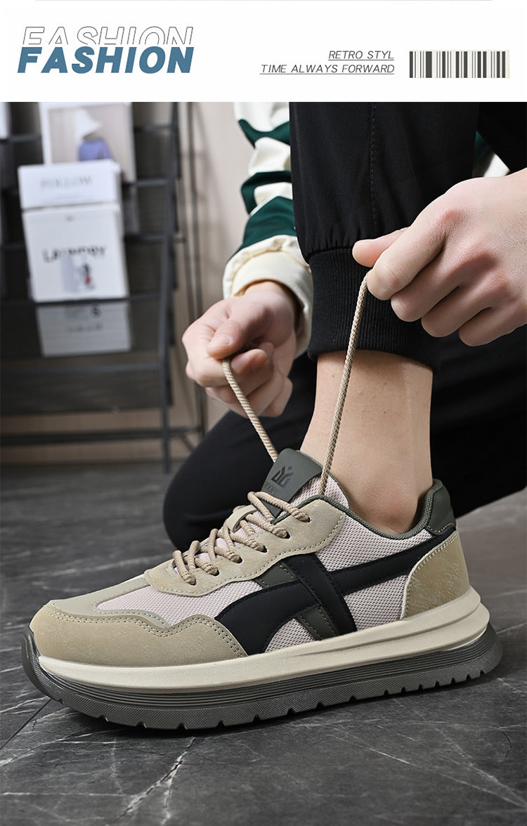sneaker Men's 2025 Spring New Mesh Breathable Casual Shoes Men's Soft Bottom Breathable Campus Style All-match Forrest Gump Shoes