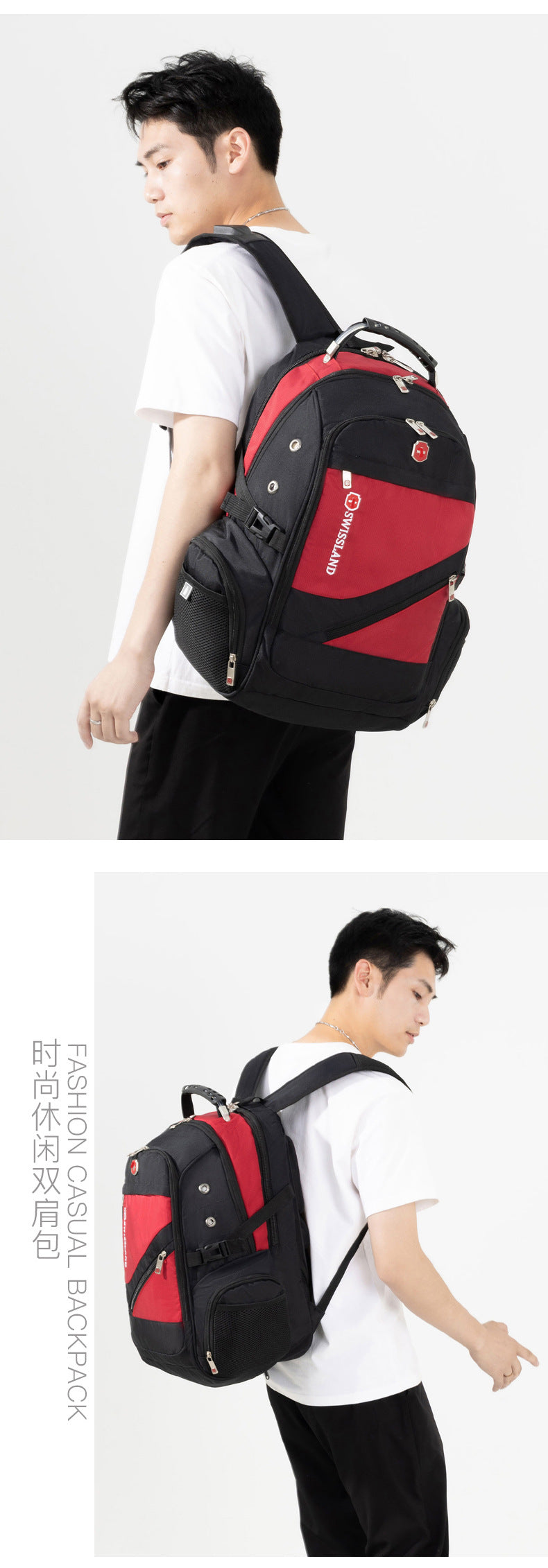 New Backpack Men's Backpack Laptop Bag Business Large Capacity Travel Bag Student School Bag Wholesale