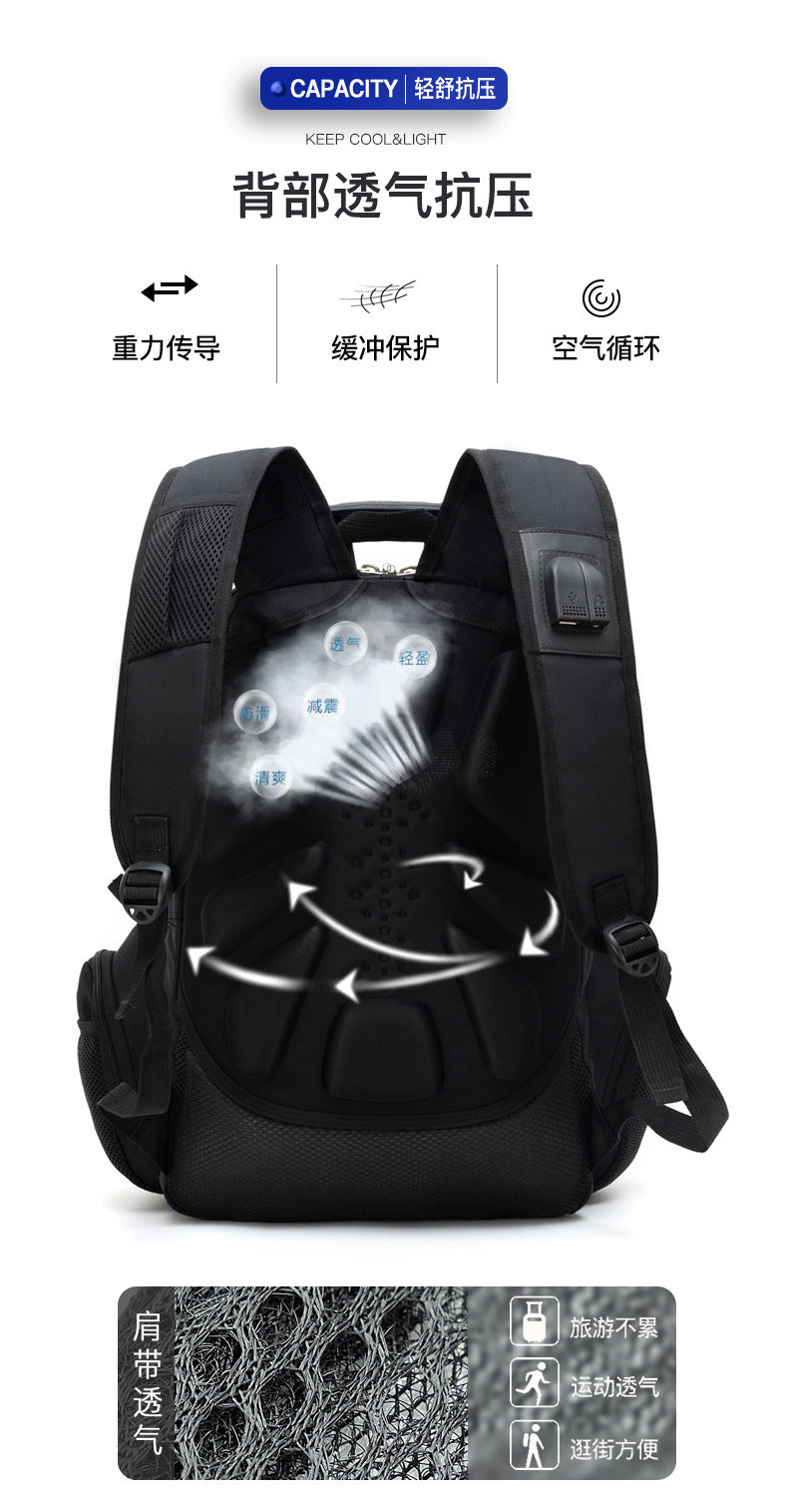 New Backpack Men's Backpack Laptop Bag Business Large Capacity Travel Bag Student School Bag Wholesale