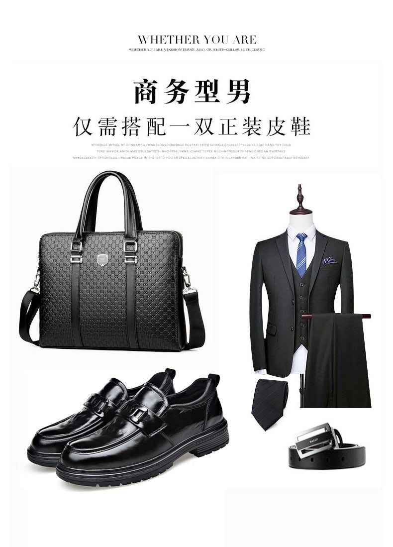 The first layer of cowhide new formal low-top leather shoes men's autumn leather shoes breathable new business casual men's shoes tide