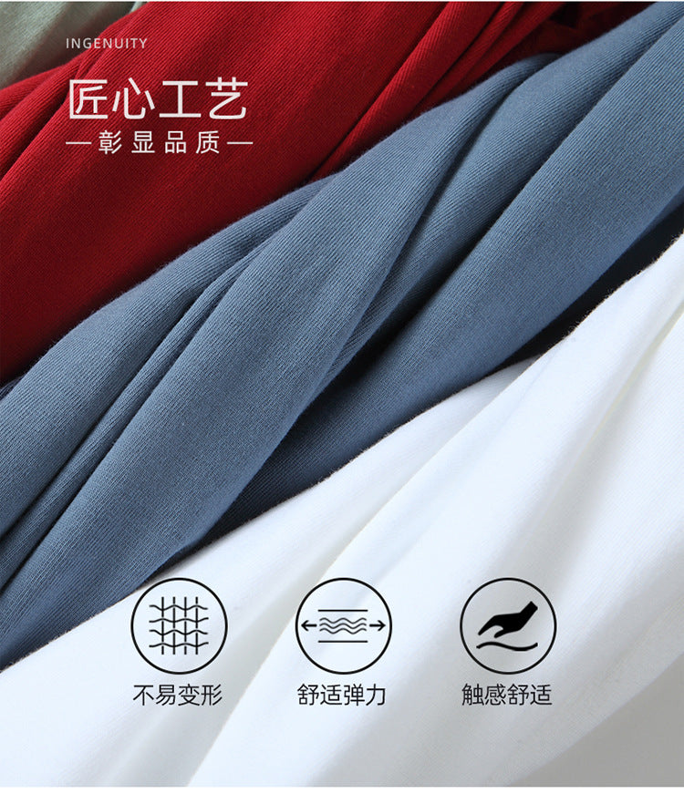 2026 Spring and Autumn New Men's Long Sleeve T-Shirt Trendy Loose Sweatshirt Men's Outerwear Base Shirt Casual Top