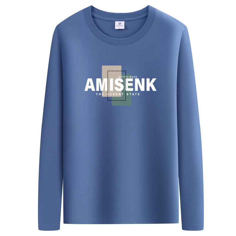 2026 Spring and Autumn New Men's Long Sleeve T-Shirt Trendy Loose Sweatshirt Men's Outerwear Base Shirt Casual Top
