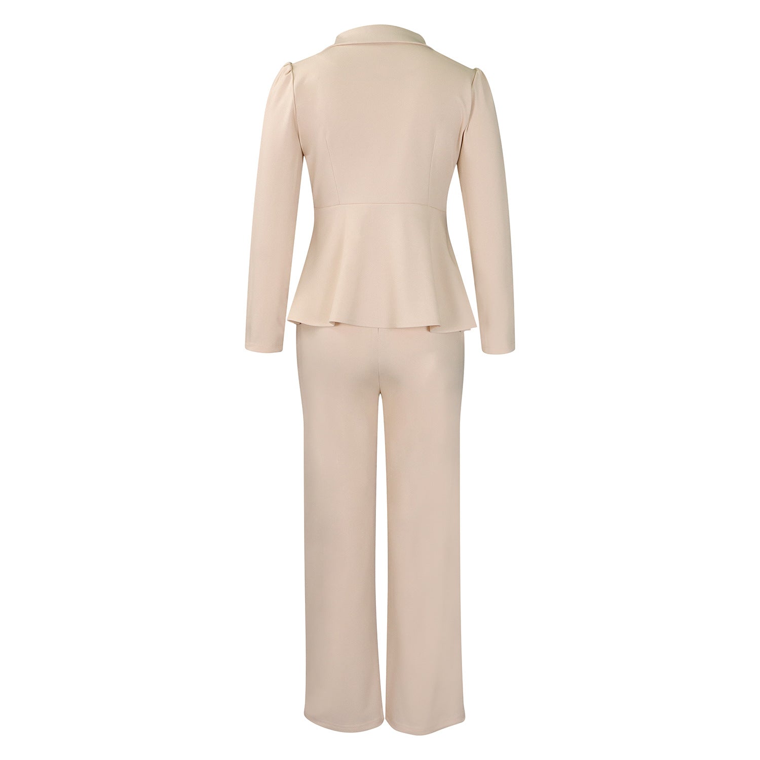 D549 European and American Clothing Winter New Fashion Elegant Elegant Ol Ruffle Top Wide Leg Pants Fashionable African Suit