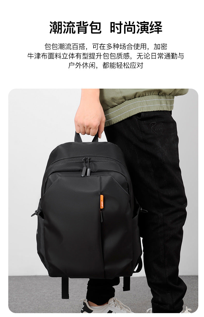 Casual Men's Backpack Cross-border Simple All-match 14-inch Backpack Uab Charging Holes Student Book Backpack