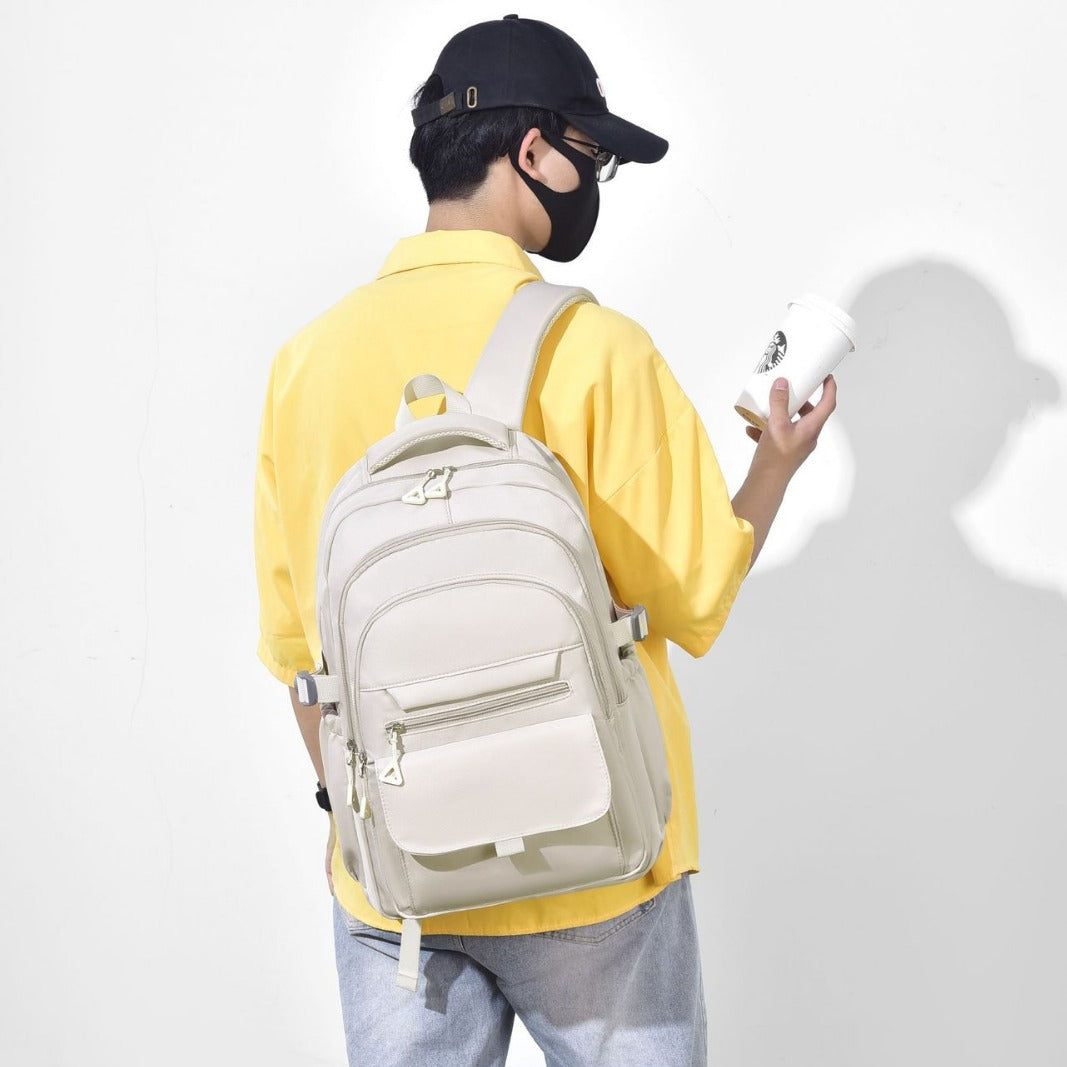 Japanese style large capacity western style men's and women's backpack simple student backpack junior high school student neutral schoolbag female fashion