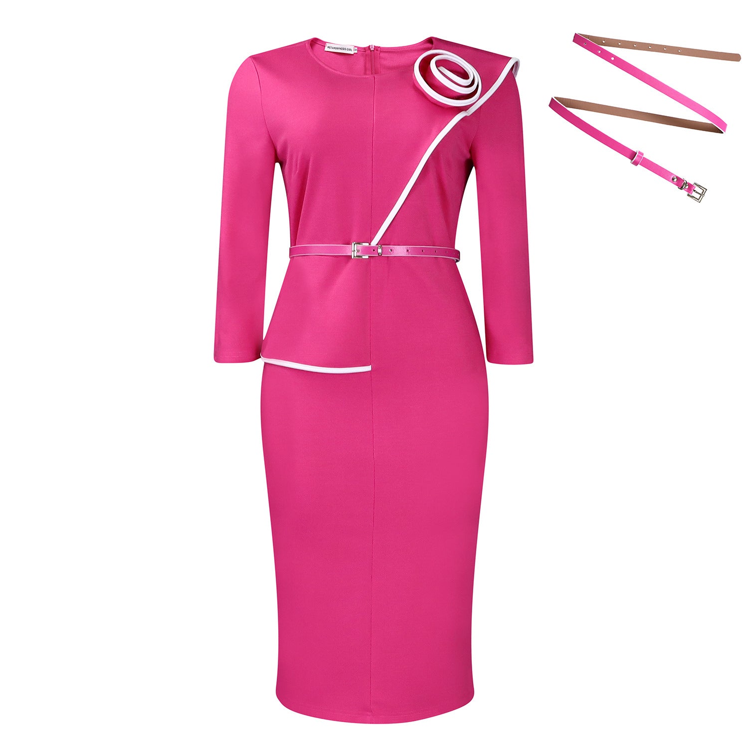 D551 Foreign Trade Women's Wear 2024 Spring New Fashion Elegant OL Tongle Pencil Skirt Hip African dress