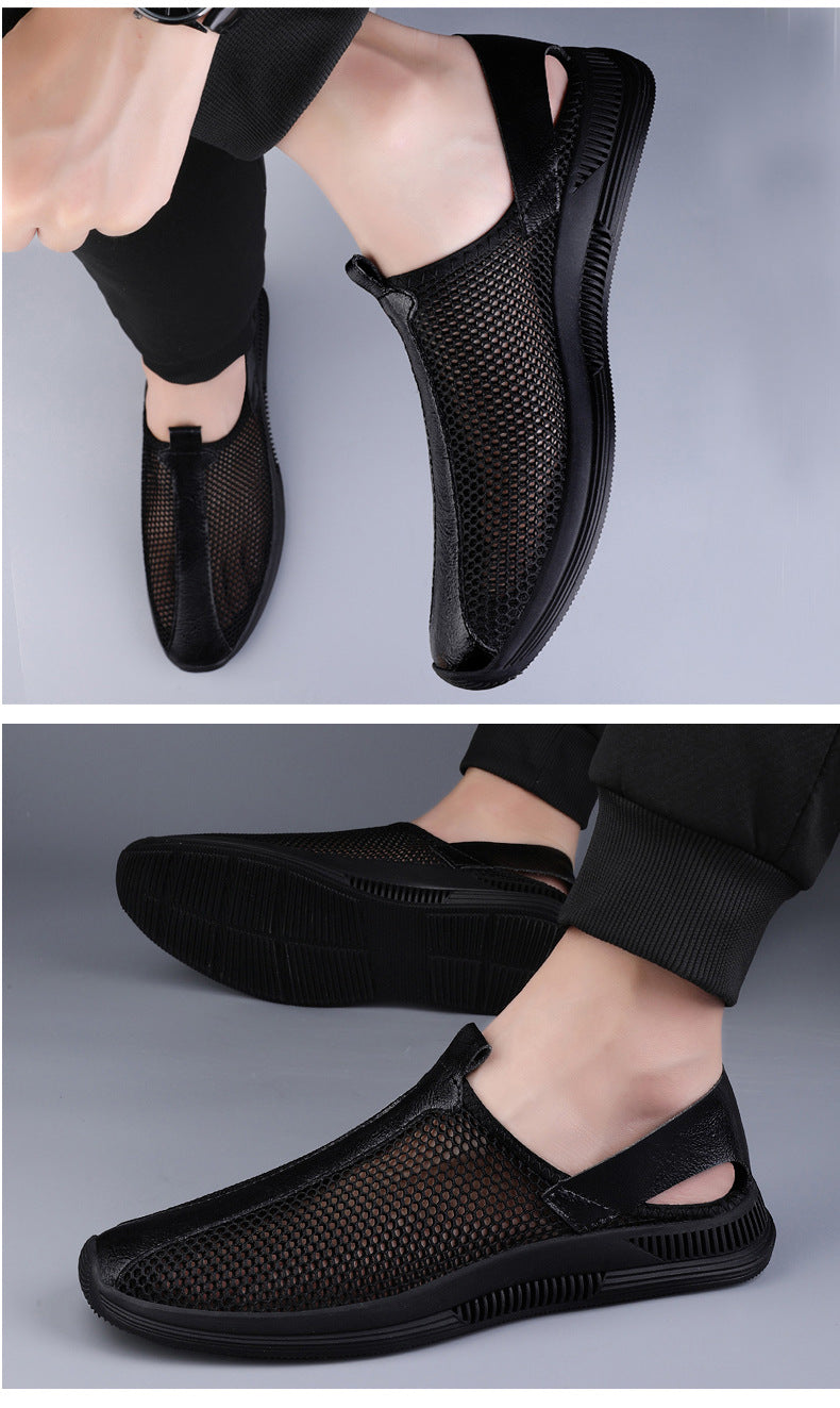 Men's new summer mesh shoes men's breathable cool shoes mesh shoes soft bottom breathable casual shoes lazy mesh men's shoes
